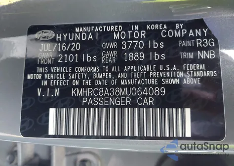 2021 Hyundai Venue Sel z USA, uszkodzony, nr VIN KMHRC8A38MU064089